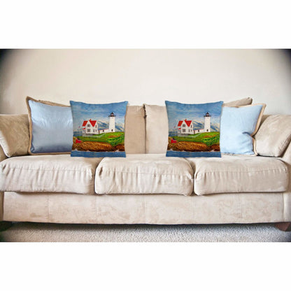 Nubble Lighthouse No Cord Pillow 16x20