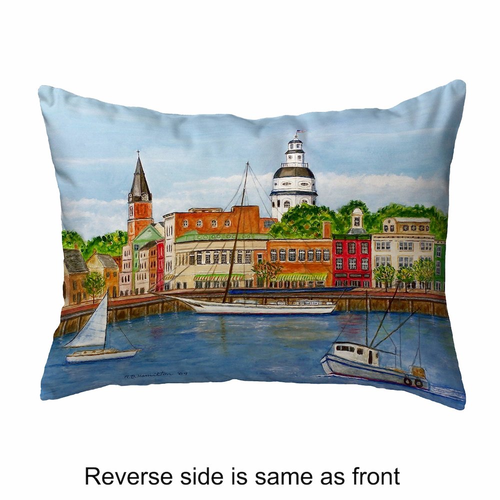 Annapolis City Dock No Cord Pillow 16x20