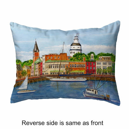 Annapolis City Dock No Cord Pillow 16x20