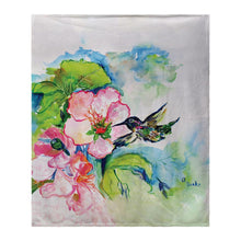 Hummingbird & Hibiscus Fleece Blanket