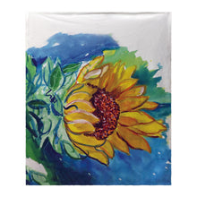 Windy Sunflower Fleece Blanket