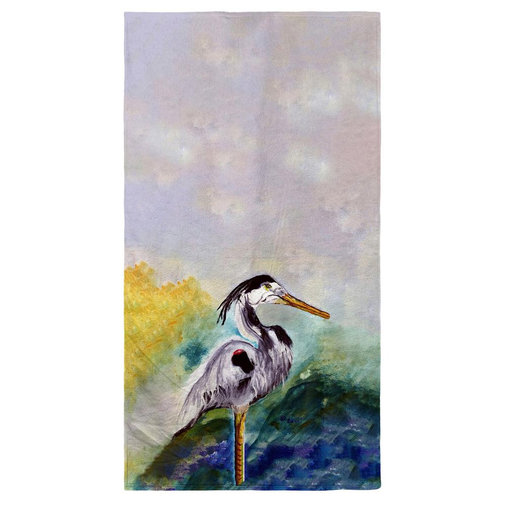 Betsy's Blue Heron Beach Towel