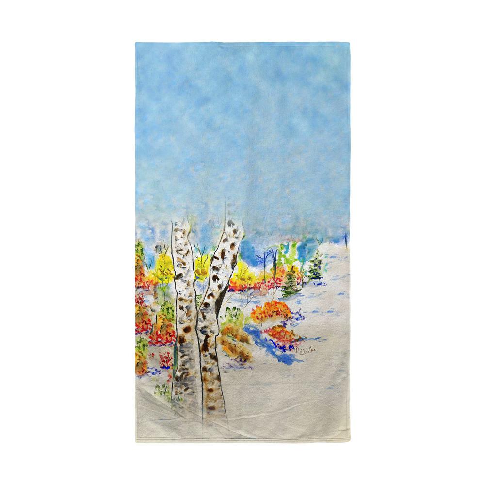 White Birch Beach Towel