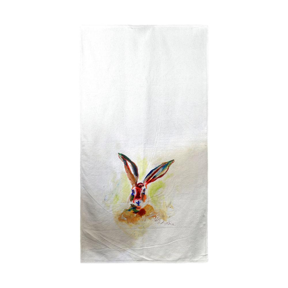 Jack Rabbit Beach Towel White