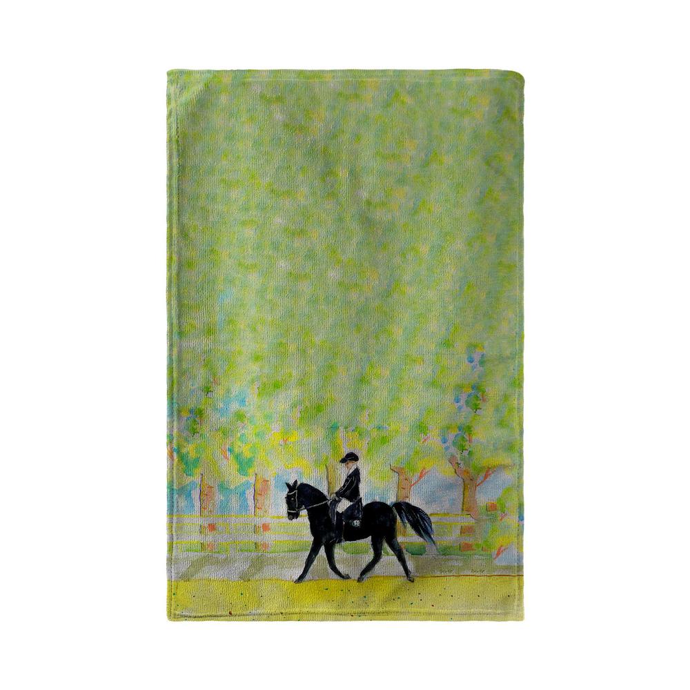 Black Horse & Rider Beach Towel