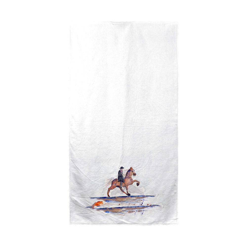 Brown Walking Horse Beach Towel