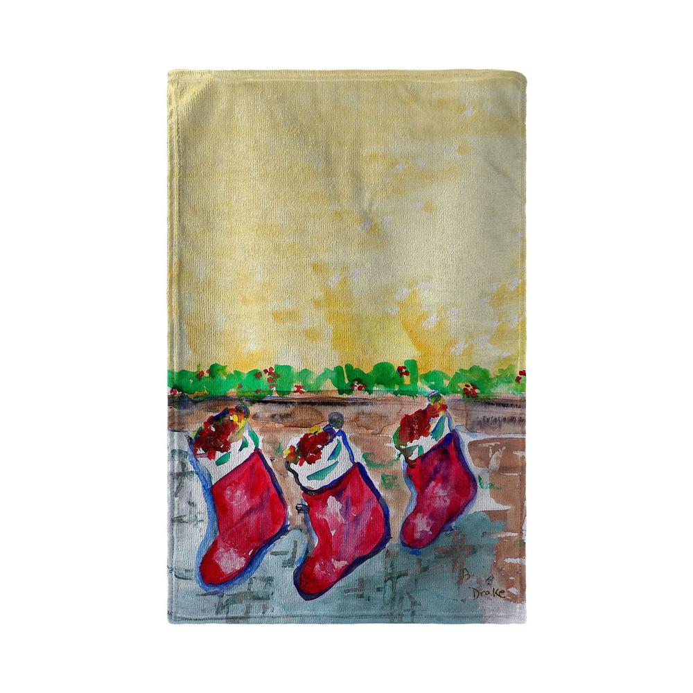 Christmas Stockings Beach Towel