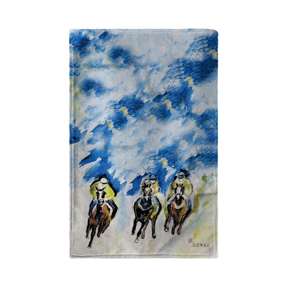 Three Racing Beach Towel