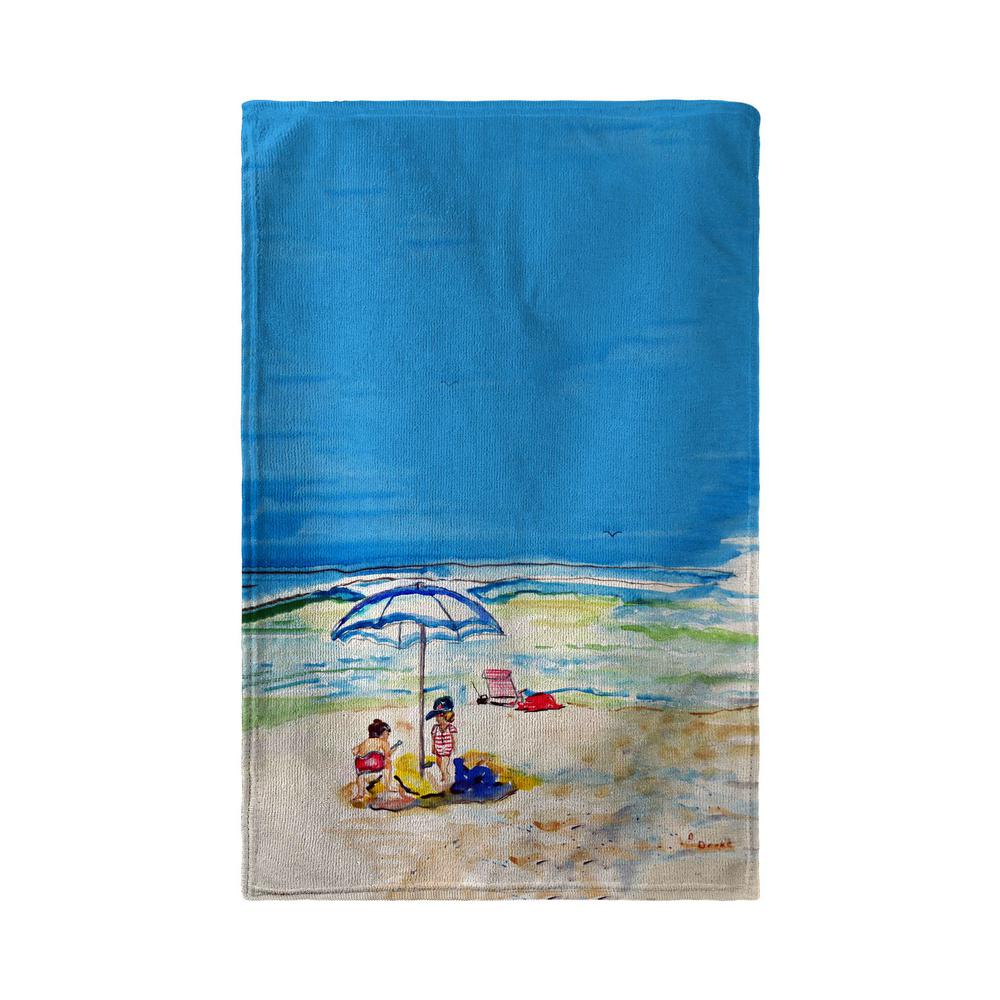 Playing On The Beach Beach Towel
