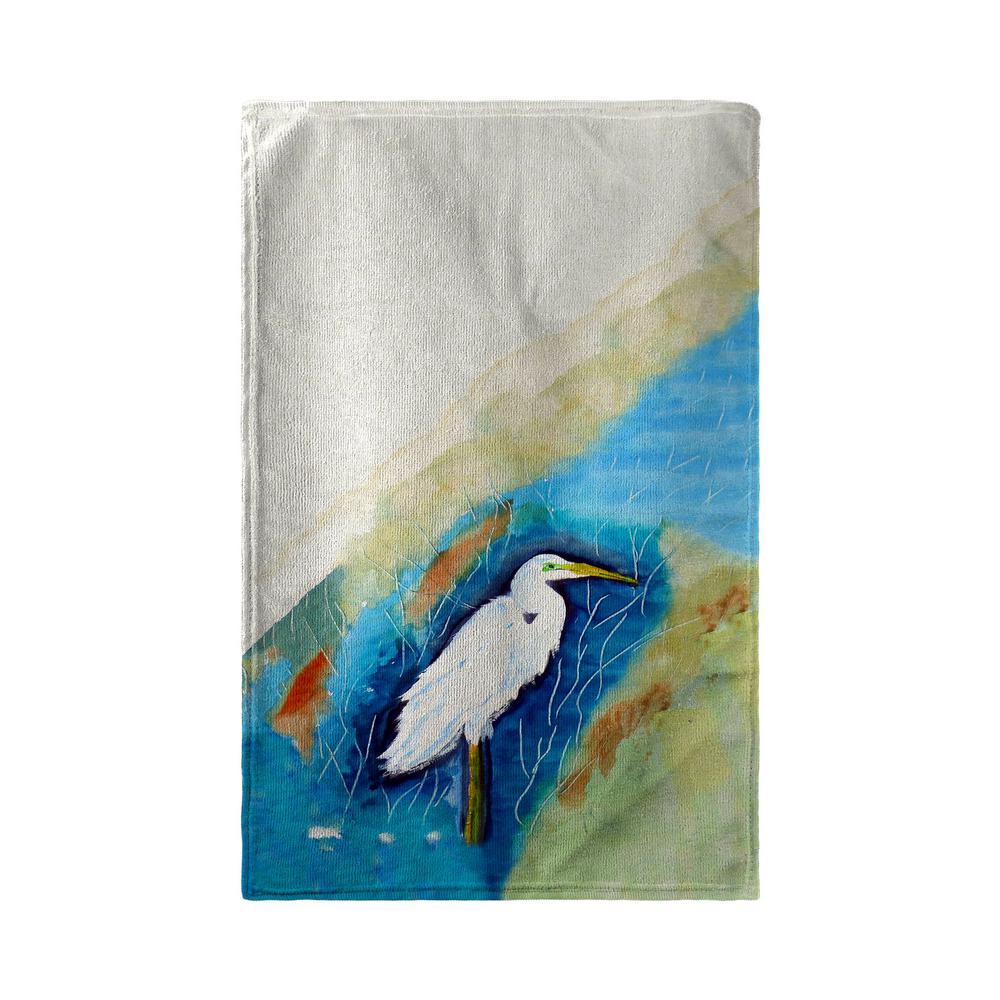 Great Egret Rt Beach Towel