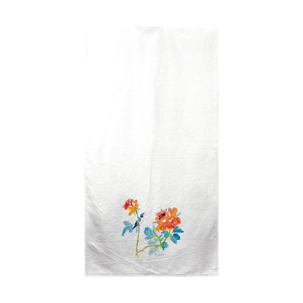 Bird & Roses Beach Towel