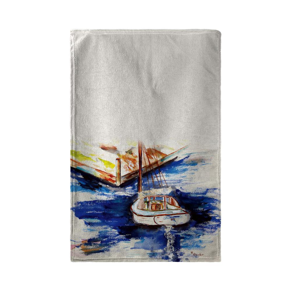 Sailboat & Dock Beach Towel