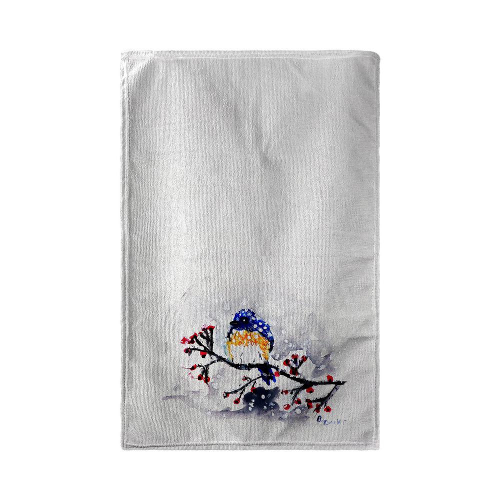 Blue Bird & Snow Beach Towel