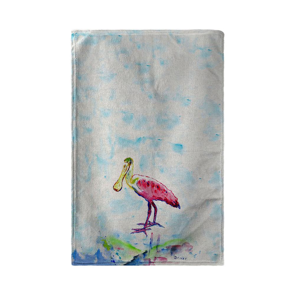 Betsy's Pink Spoonbill Beach Towel