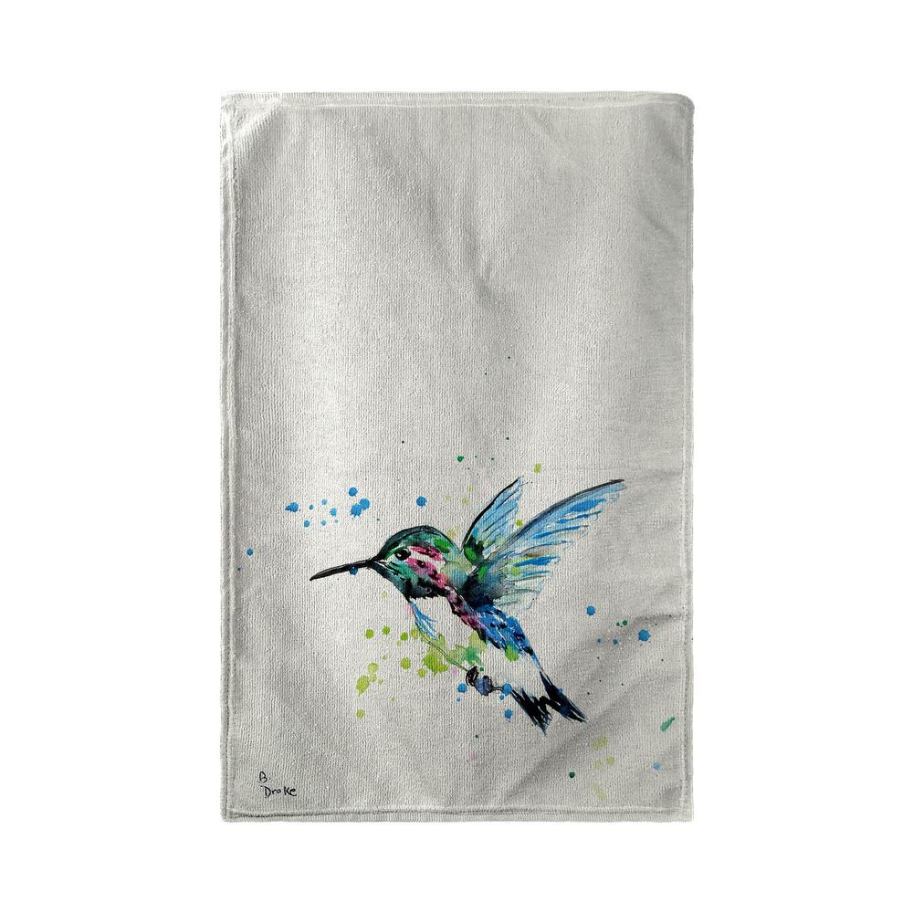 Green Hummingbird Beach Towel