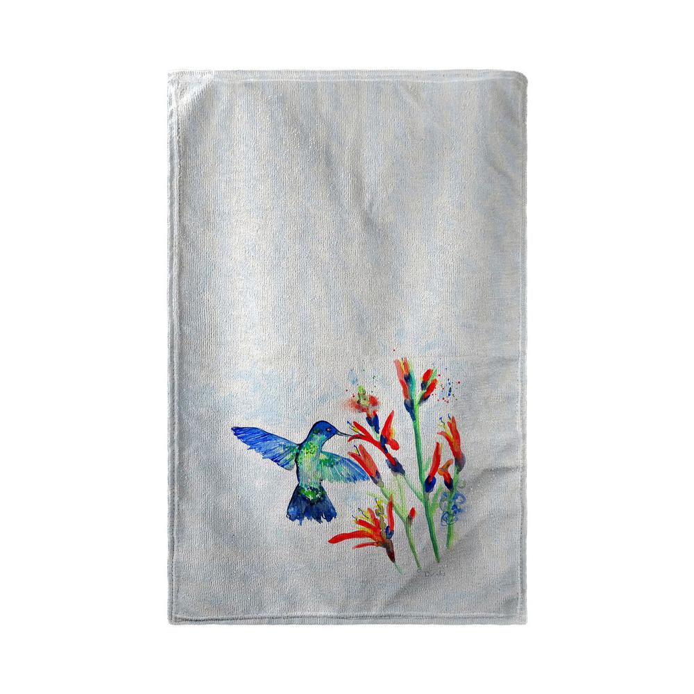 Hummingbird & Fire Plant Beach Towel