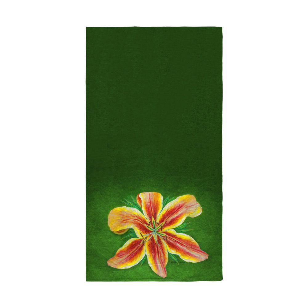 Yellow Lily Beach Towel