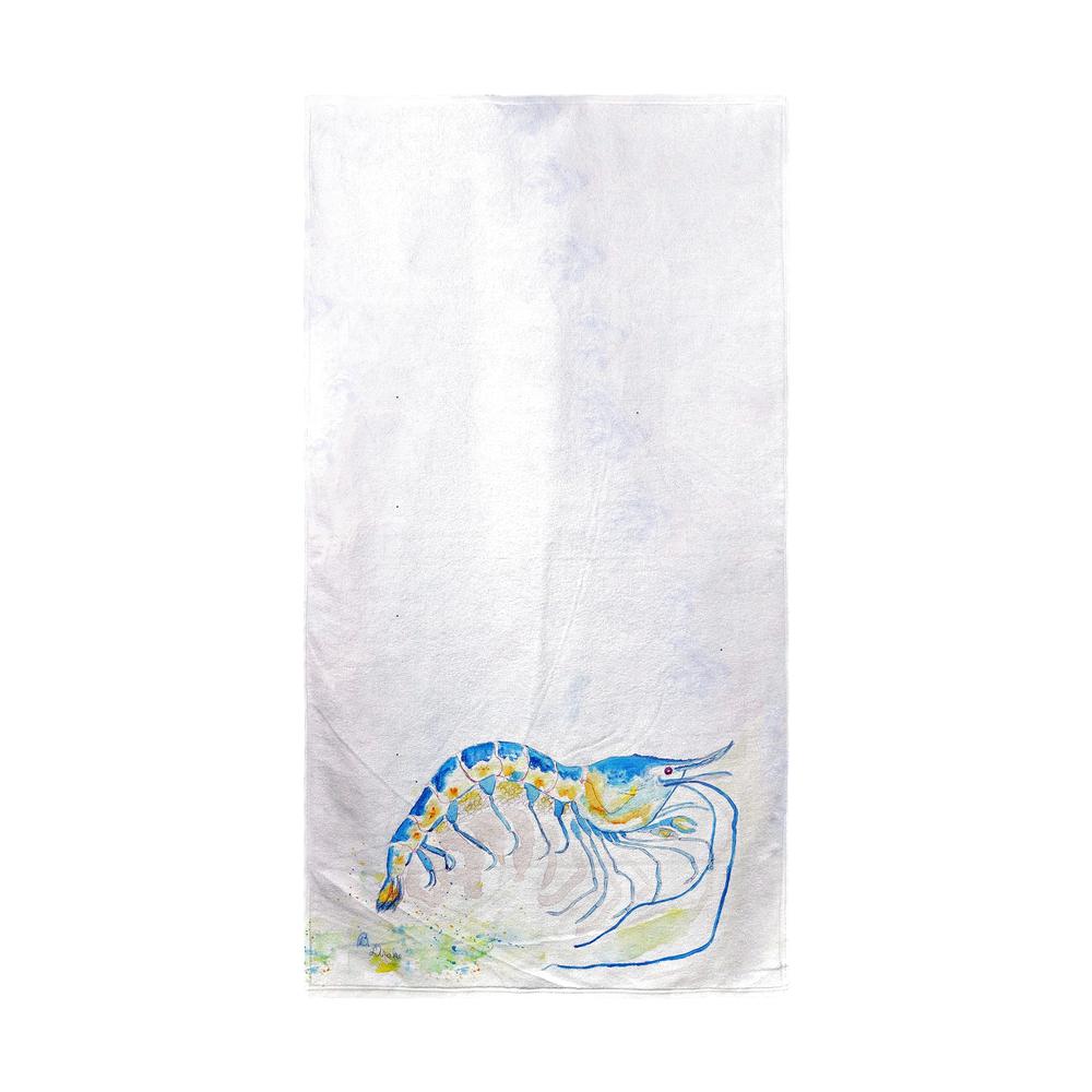 Blue Shrimp Beach Towel