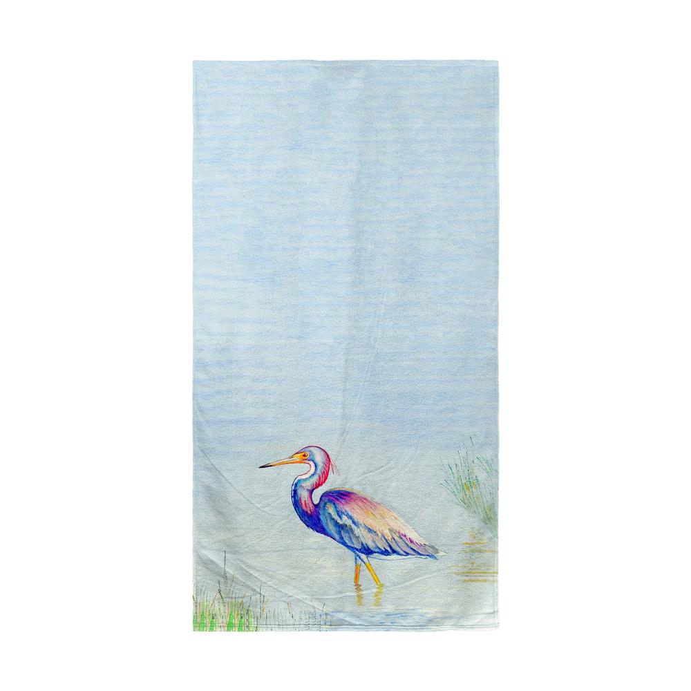 Tri-Colored Heron Beach Towel