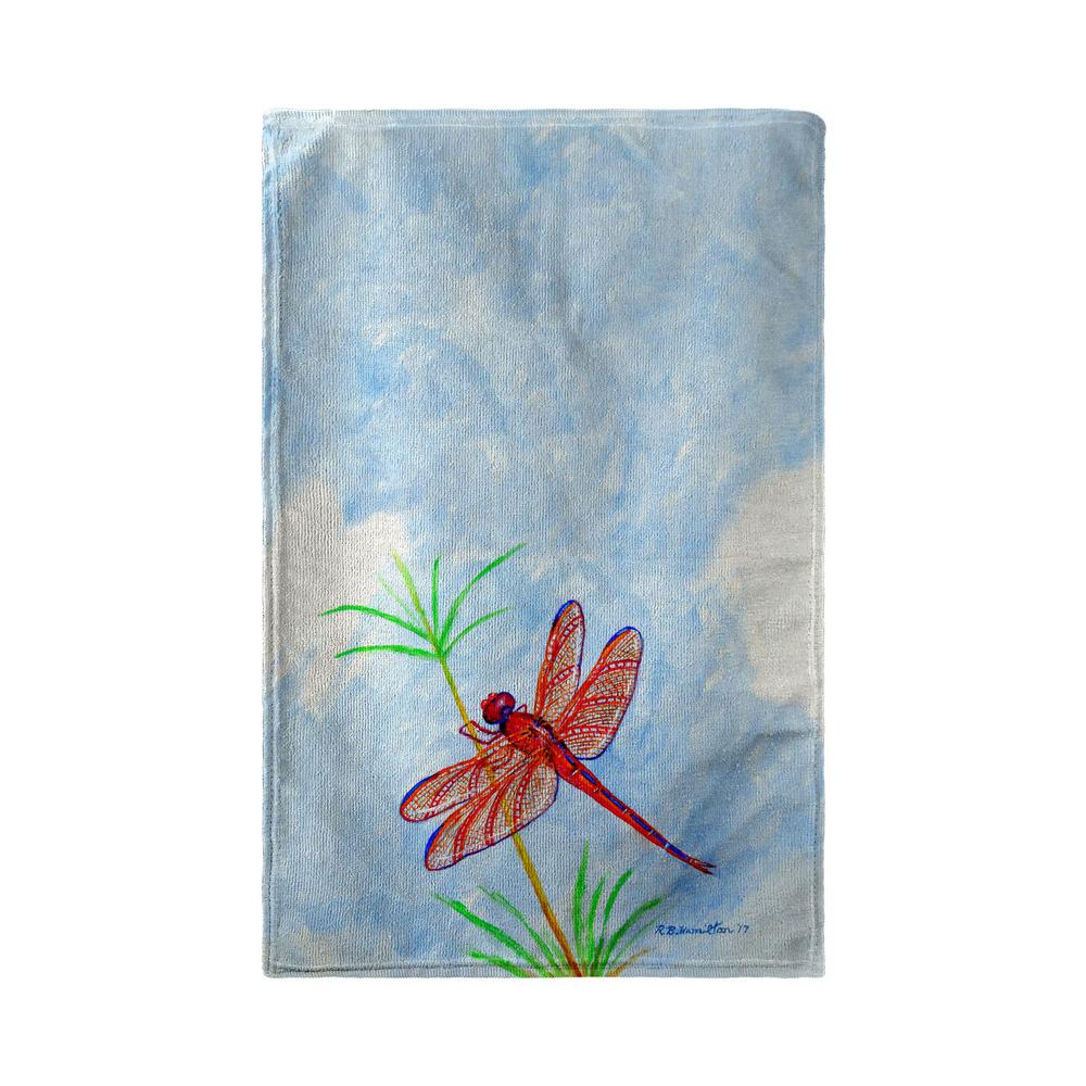 Red Dragonfly Beach Towel