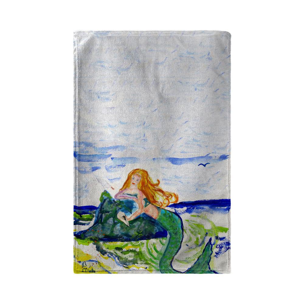 Mermaid on Rock Beach Towel