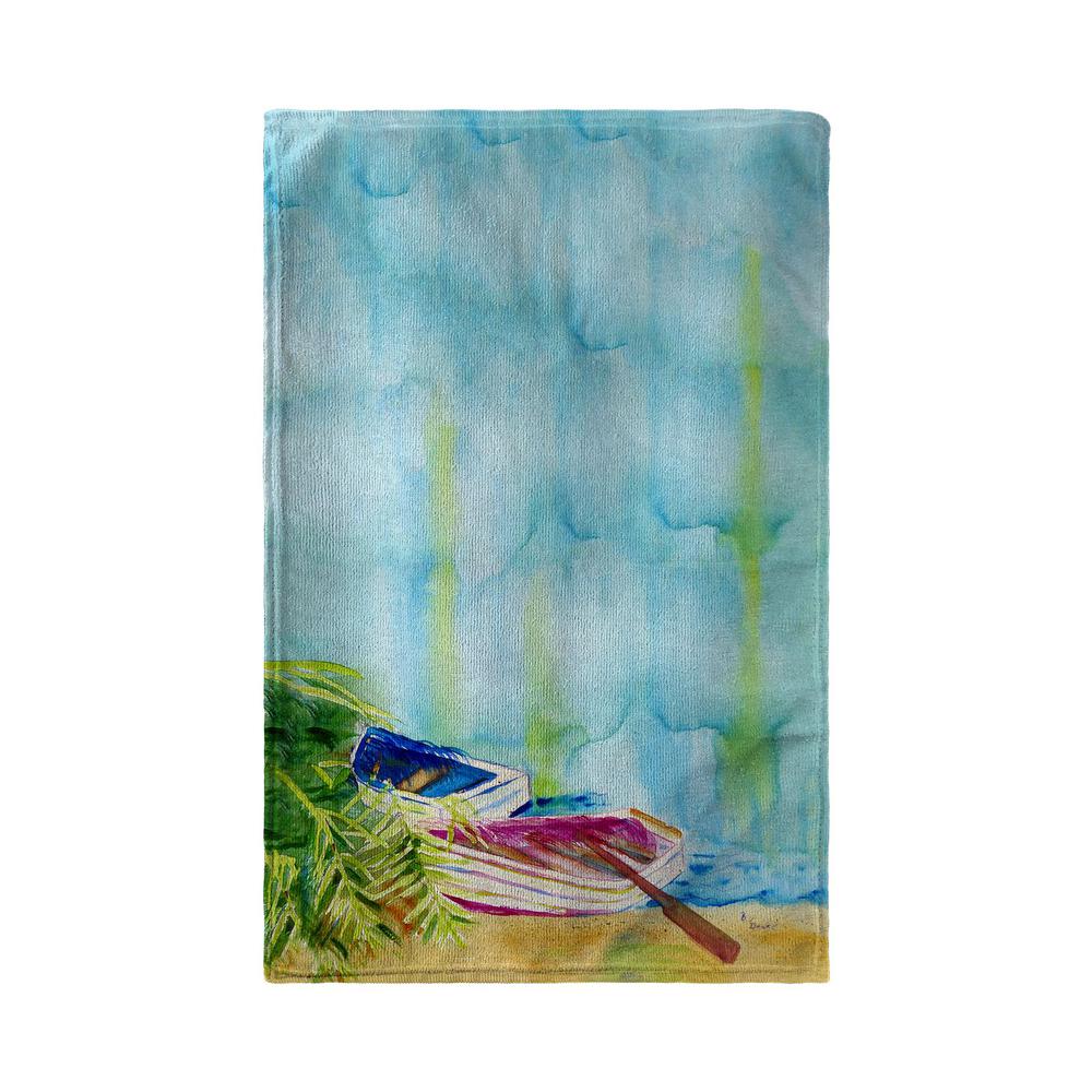 Watercolor Rowboats Beach Towel
