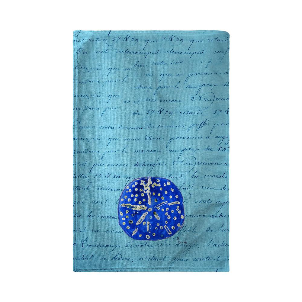 Blue Sand Dollar - Script Beach Towel