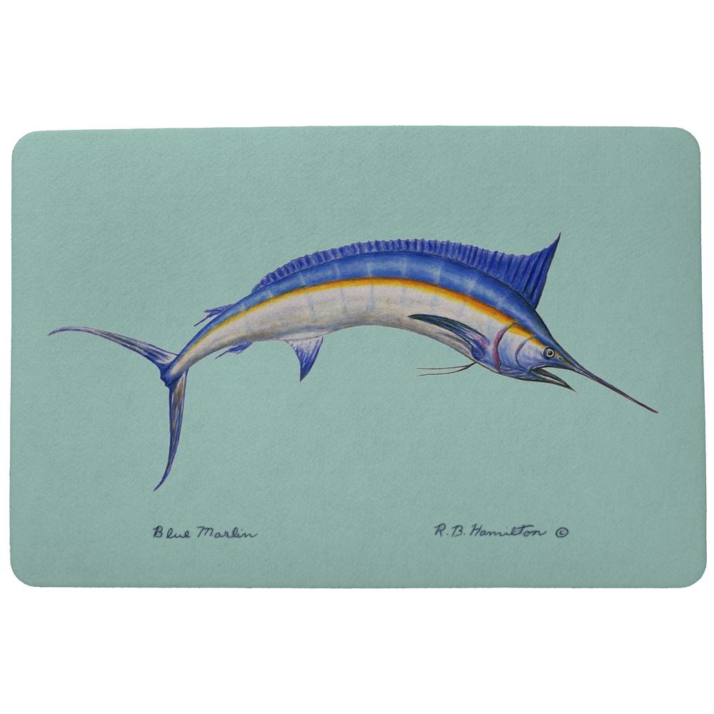 Blue Marlin Door Mat 18x26