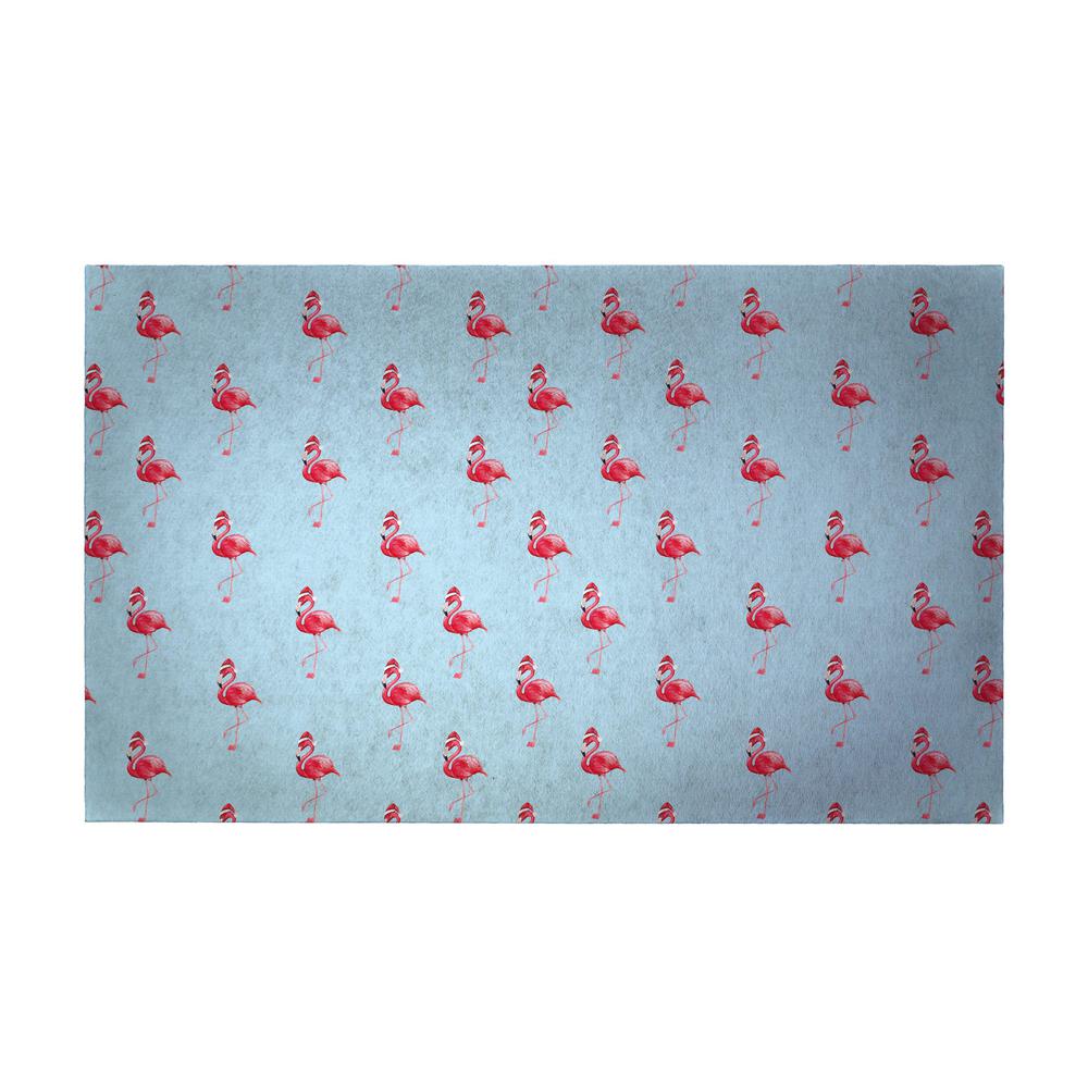 Flamingo Santa Floor Mat 30x50