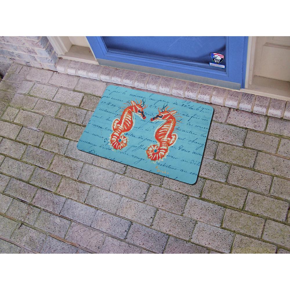 Coral Seahorses Door Mat 18x26