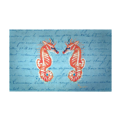 Coral Seahorses Door Mat 30x50