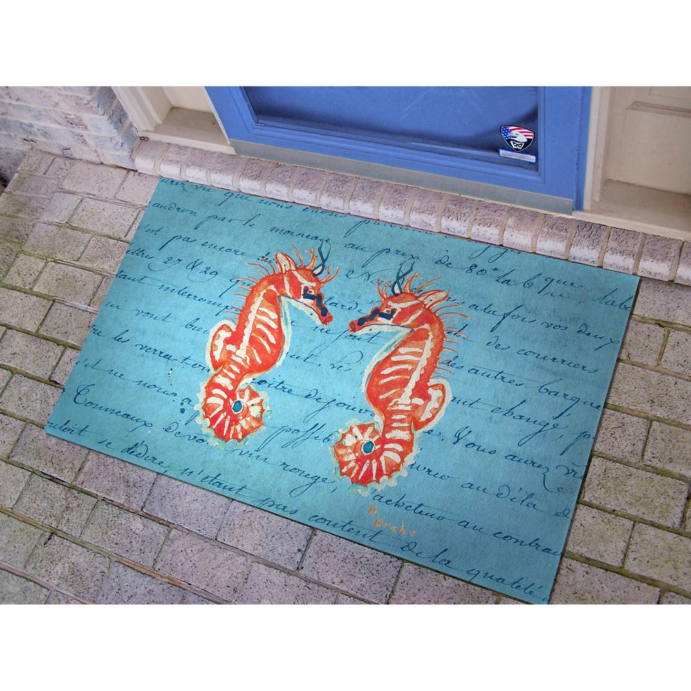Coral Seahorses Door Mat 30x50