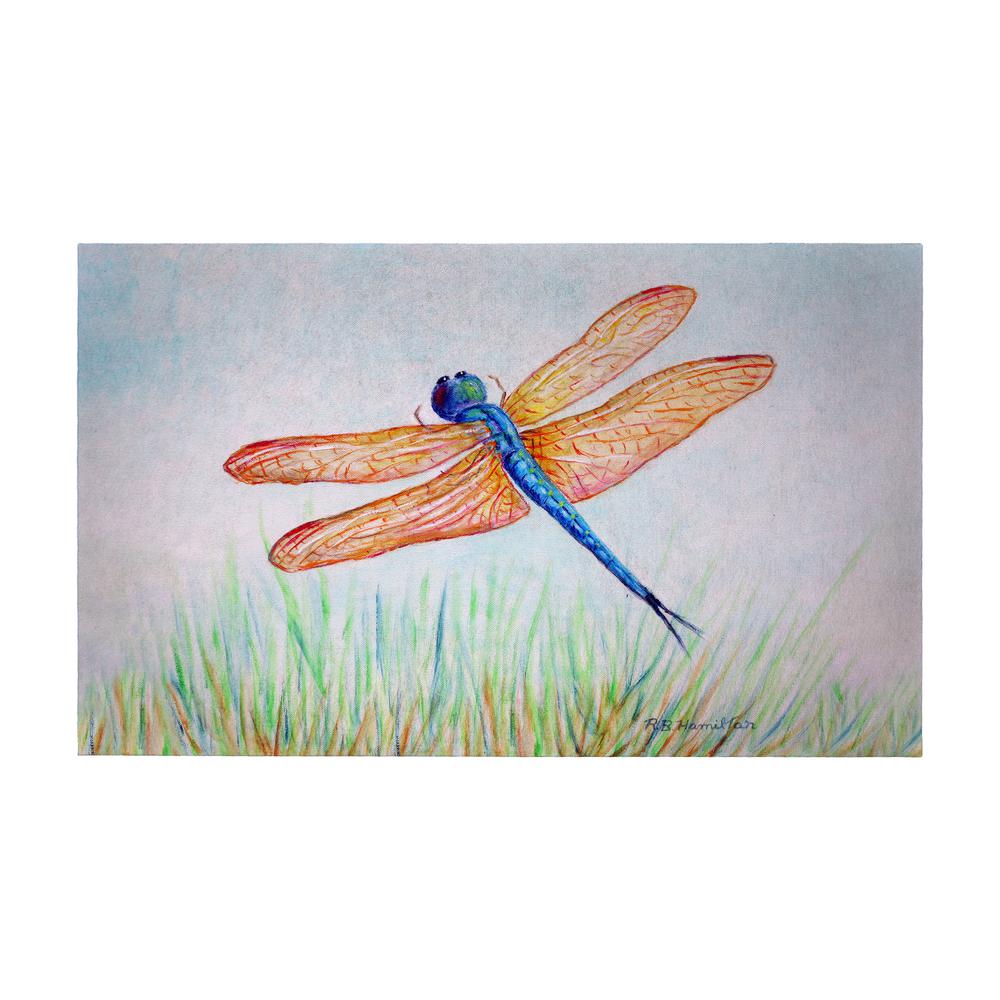 Amber & Blue Dragonfly Door Mat 30x50