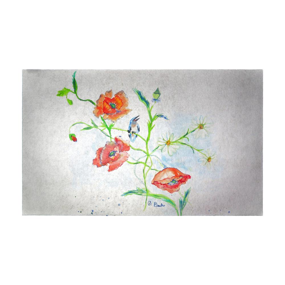 Poppies & Daisies Door Mat Large 30"x50"