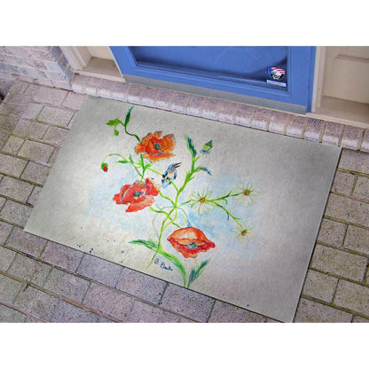 Poppies & Daisies Door Mat Large 30"x50"