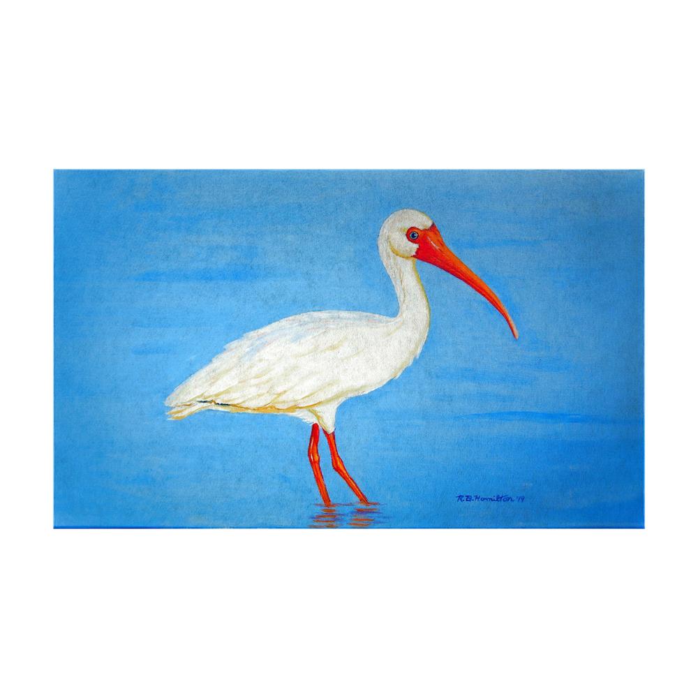 Posing White Ibis Door Mat Large 30"x50"
