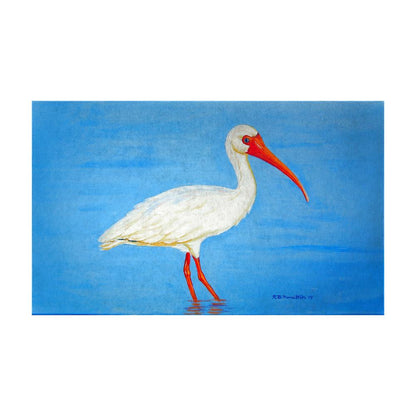 Posing White Ibis Door Mat Large 30"x50"