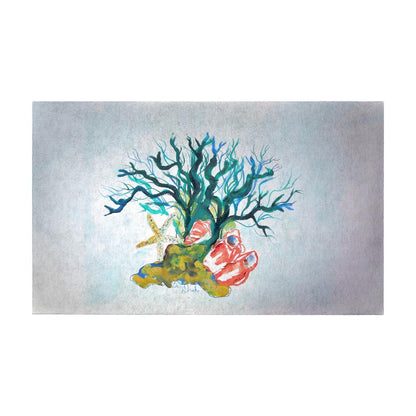 Starfish Coral Shells Door Mat Large 30"x50"