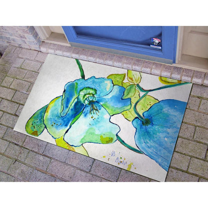 Blue Hibiscus Door Mat 30x50