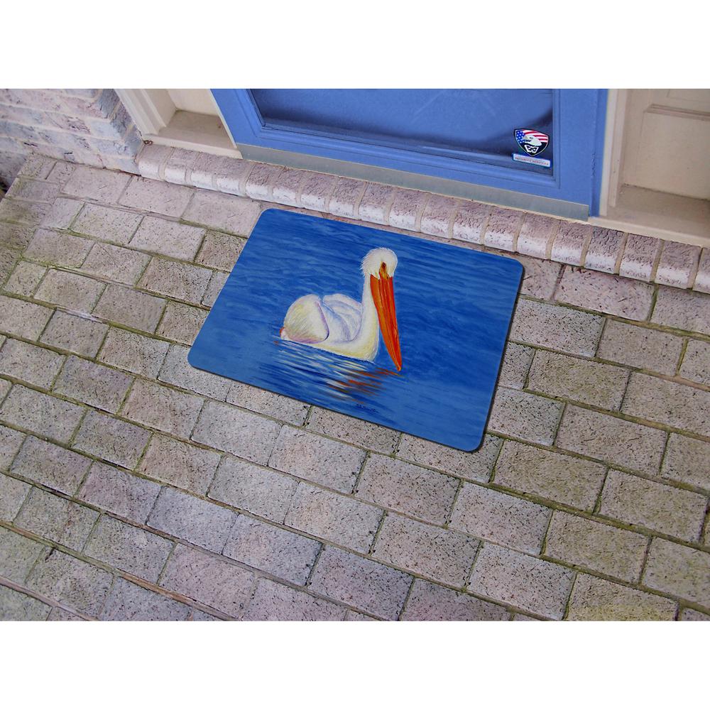 White Pelican Portrait Door Mat 18x26