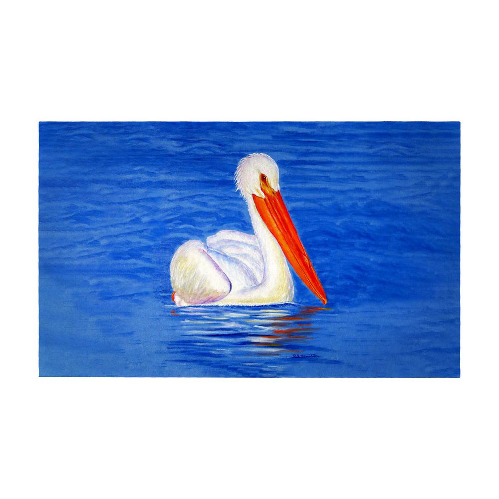 White Pelican Portrait Door Mat 30x50