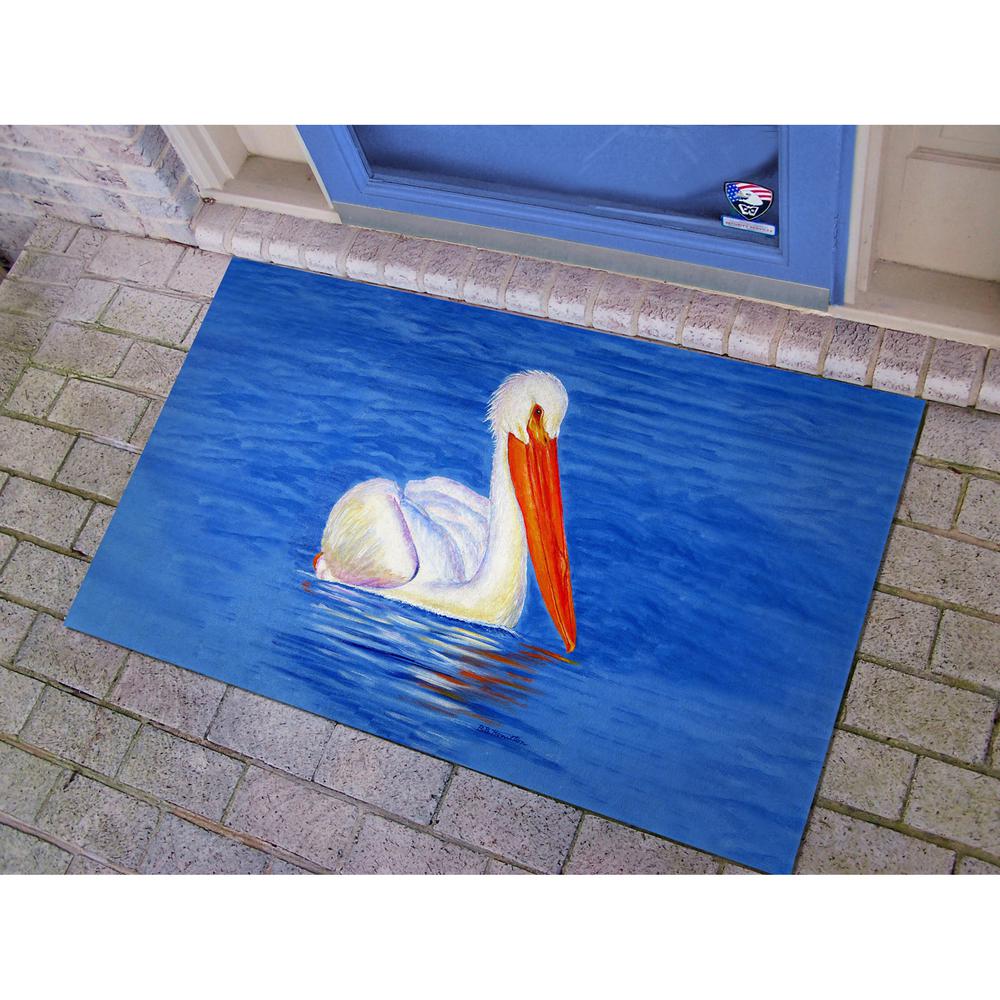 White Pelican Portrait Door Mat 30x50