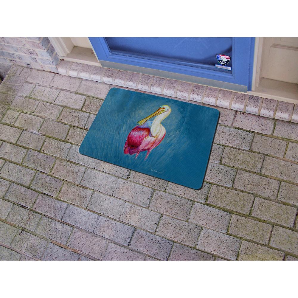 Spoonbill Portrait Door Mat 18x26