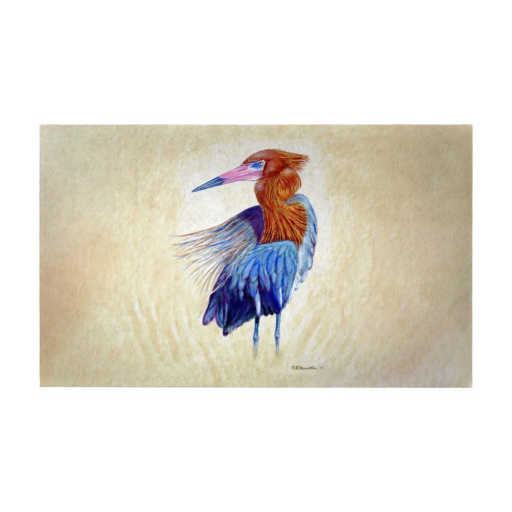 Reddish Egret Portrait Door Mat 30x50