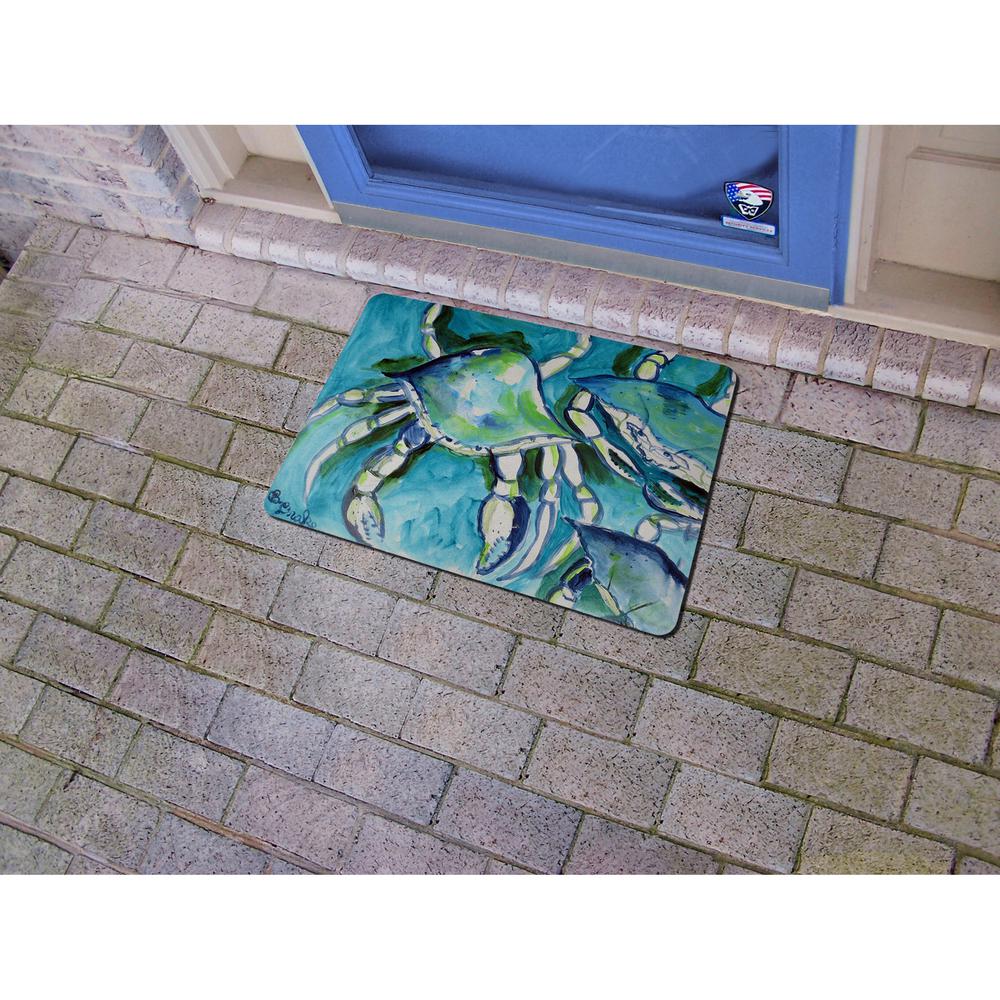 White Crabs Door Mat 18x26