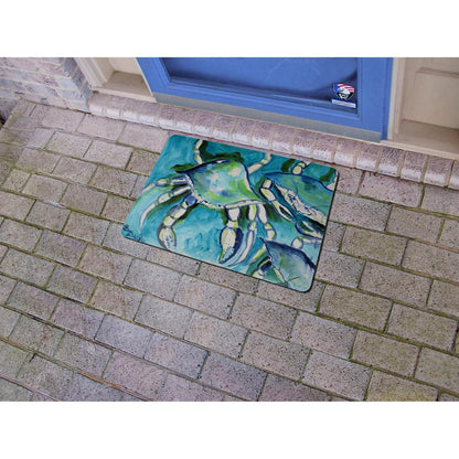 White Crabs Door Mat 18x26