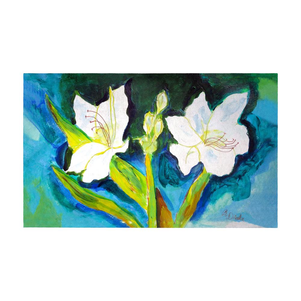 White Lily Door Mat 30x50