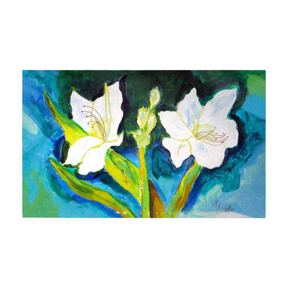 White Lily Door Mat 30x50