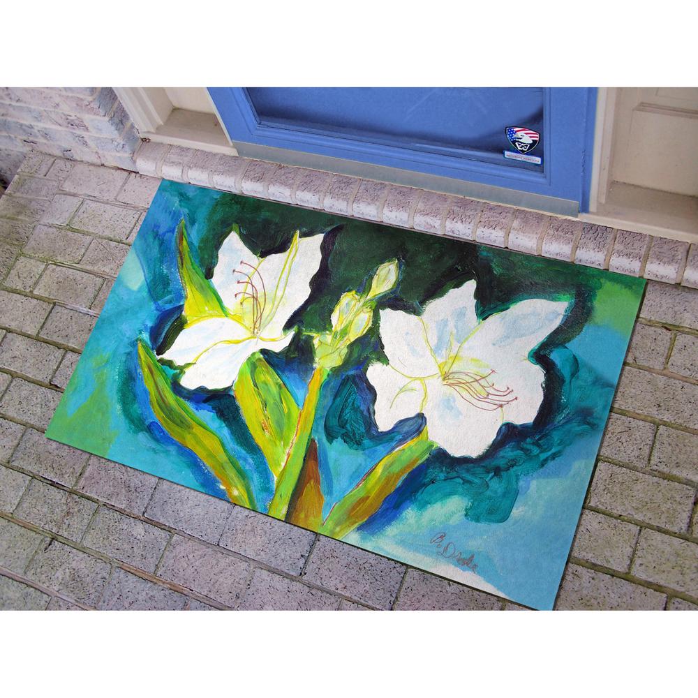 White Lily Door Mat 30x50