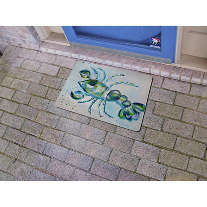 Blue Crayfish Door Mat 18x26
